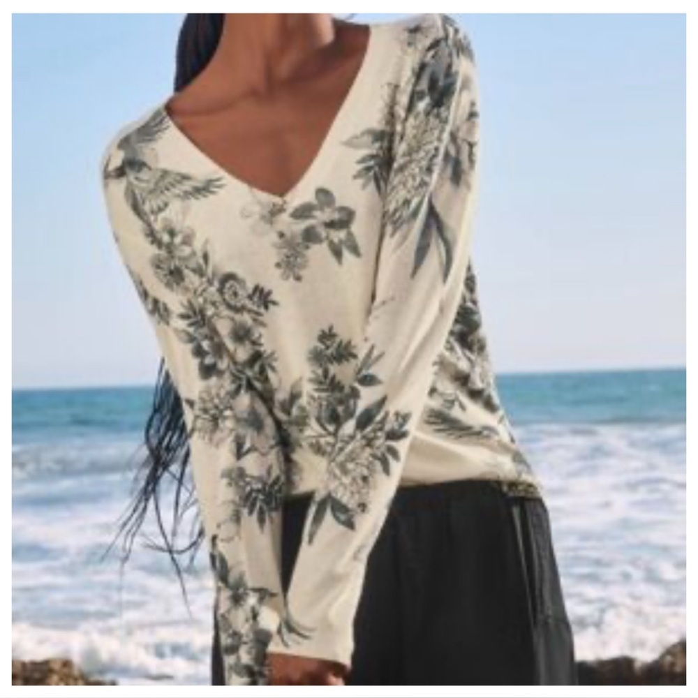 Johnny Was Sweater Anahi Printed Pullover